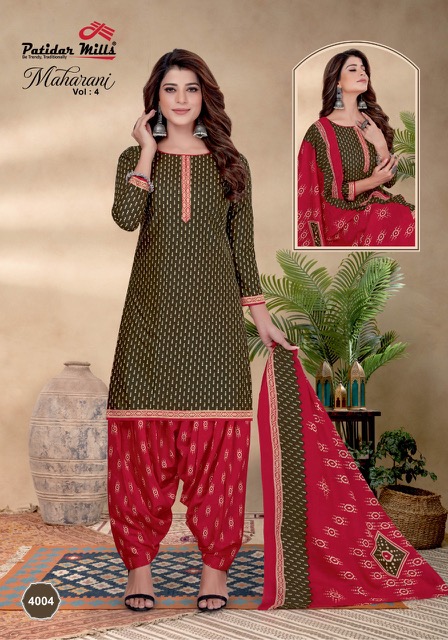 Patidar Maharani Vol-4 Cotton Designer Patiyala Dress Material